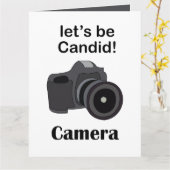 Carte Photographe caméra candide (Fleur jaune)