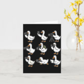 Carte Photographe d'oie drôle Appareil photo Photographi (Fleur jaune)