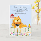 Carte Photographe d'oiseaux et de chats Conseils du réal (Fleur jaune)