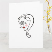 Carte Photographe féminine (Fleur jaune)