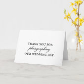 Carte Photographe mariage Merci (Fleur jaune)