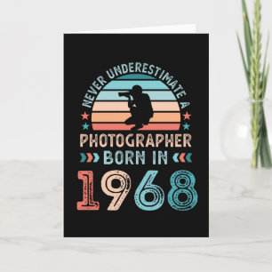 Carte Photographe né 1968 60e anniversaire Cadeau
