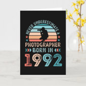 Carte Photographe né 1992 30e anniversaire Cadeau (Fleur jaune)