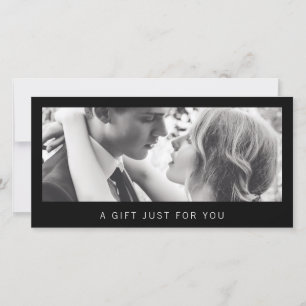 Carte Photographe noir Certificat cadeau photo