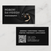 Carte Photographe Simple Black The Lens Focus (Devant / Derrière)