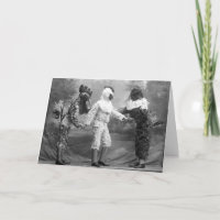 Photographie ancienne drôle et bizarre de costumes