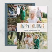 Carte Photographie colorée classique, Noël moderne (Devant / Derrière)
