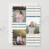 Carte Photographie colorée classique, Noël moderne (Dos)