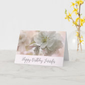 Carte Photographie d'anniversaire de Fleur de Pommier Bl (Fleur jaune)