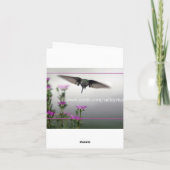 Carte Photographie de colibri (Dos)