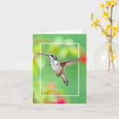Carte Photographie de colibri (Fleur jaune)