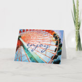 Carte Photographie de grande roue Profitez Script Gras M (Devant)