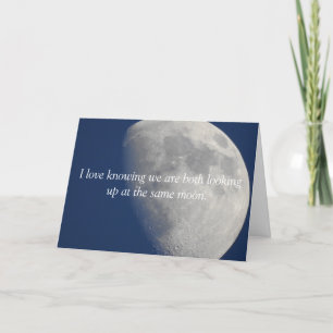 Carte Photographie de la lune, romantique vous manquant