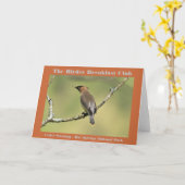 Carte Photographie de la nature Cèdre cire Oiseau (Fleur jaune)