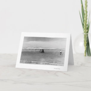 Carte Photographie de la scène de la plage de l'océan Pa