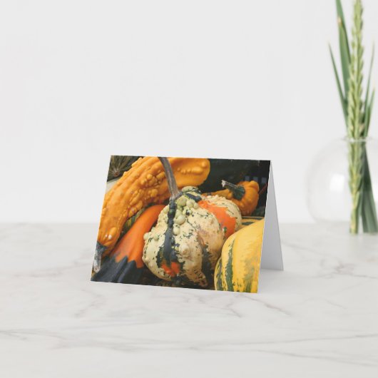 Carte Photographie de nature de courges fantaisie Note (Devant)