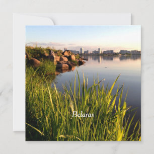Carte photographie de paysage biélorusse