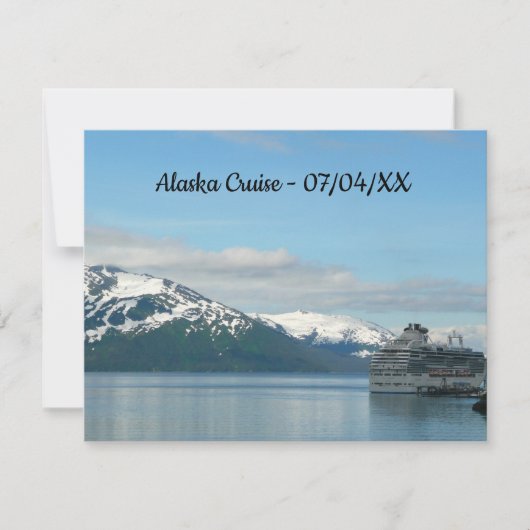 Carte Photographie de voyage de croisière en Alaska (Devant)