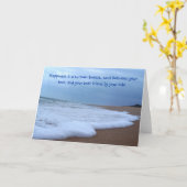 Carte Photographie du rivage de la plage (Fleur jaune)