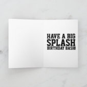 CARTE PHOTOGRAPHIE ÉLÉPHANTE FUNNY SPLASH ANNIVERSAIRE (Intérieur)