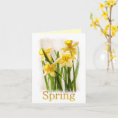 Carte Photographie florale : Daffodiles de printemps jau (Fleur jaune)
