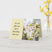 Carte Photographie florale Typographie de longue amitié (Fleur jaune)