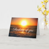 Carte Photographie moderne coucher de soleil Penser à vo (Fleur jaune)