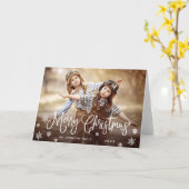 Carte Photographie moderne de Noël Joyeux voeux (Fleur jaune)