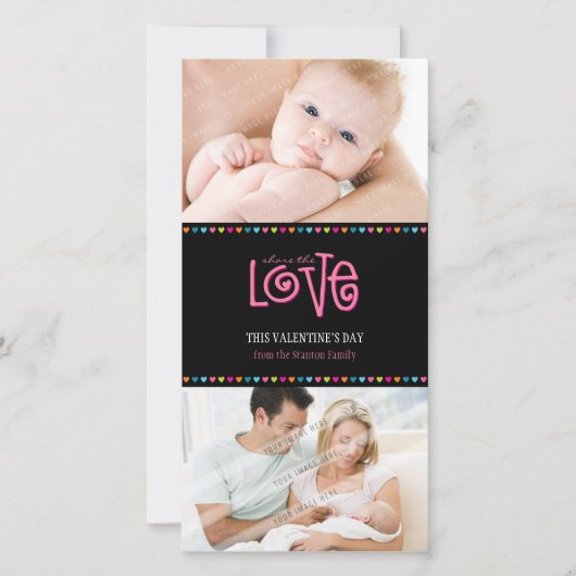 CARTE PHOTOGRAPHIQUE D'AMOUR TENDANCE :: LOVELETTE (Devant)