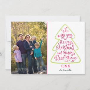 Carte Photographique de Noël avec Typographie d'Ar