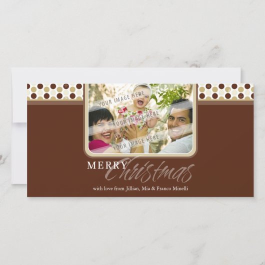 CARTE PHOTOGRAPHIQUE DE NOËL :: flocon de neige mi (Devant)