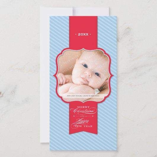 CARTE PHOTOGRAPHIQUE DE NOËL :: lapel 5P (Devant)