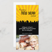 CARTE PHOTOGRAPHIQUE MODERNE DU NOUVEL AN :: citys (Devant / Derrière)