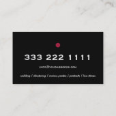 Carte photographique simple Black Camera Lens (Dos)