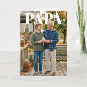 Carte PhotoPop Papa (Ajoutez votre photo deux fois) Fête