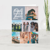 Carte Photos bleues poussiéreuses modernes grille de col (Devant)