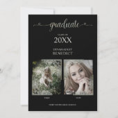 Carte Photos de fin d'études sur le noir (Devant)