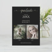 Carte Photos de fin d'études sur le noir (Debout devant)