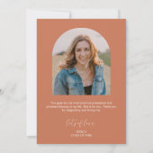 Carte Photos de Graduation Moderne Terracotta Arch (Dos)
