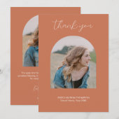 Carte Photos de Graduation Moderne Terracotta Arch (Devant / Derrière)