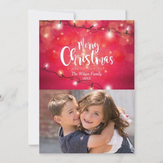 Carte Photos de Noël étincelantes (Devant)