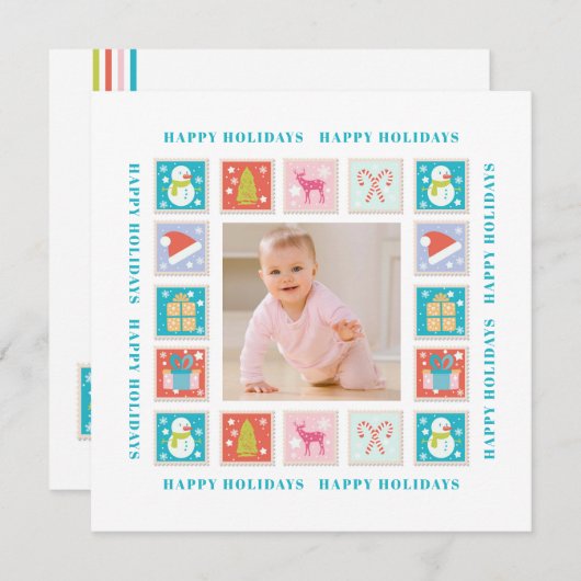 Carte Photos de Noël Postage (Devant / Derrière)