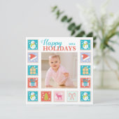 Carte Photos de Noël Postage (Debout devant)