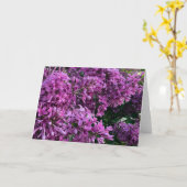 Carte Photos florales violettes lilas violet (Fleur jaune)