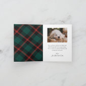 Carte Photos pliées rouge et vert plaid Noël (Intérieur)