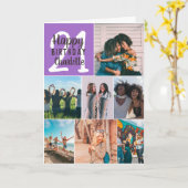 Carte Photos violettes fillette cool grille de collage 2 (Fleur jaune)