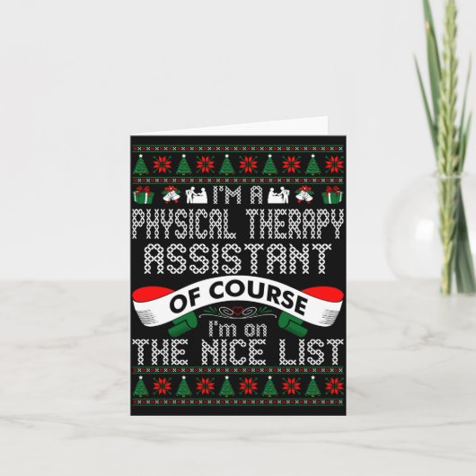 Carte Physical Therapy Istant On Nice List Christmas (Devant)