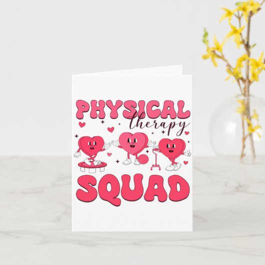 Carte Physical Therapy Squad Valentines Day Pt Pta Vale (Fleur jaune)
