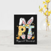 Carte Physiothérapeute Pt Physiothérapie Lapin Pâques (Fleur jaune)