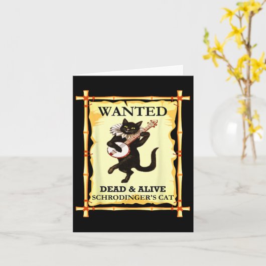 Carte Physique Chat de Schrodinger Physicien quantique (Fleur jaune)